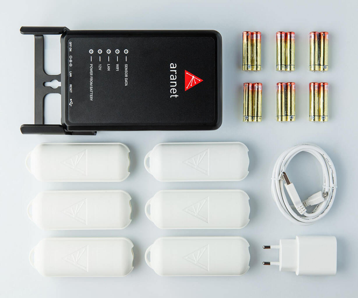 6 Aranet T/RH sensors with Aranet PRO base station