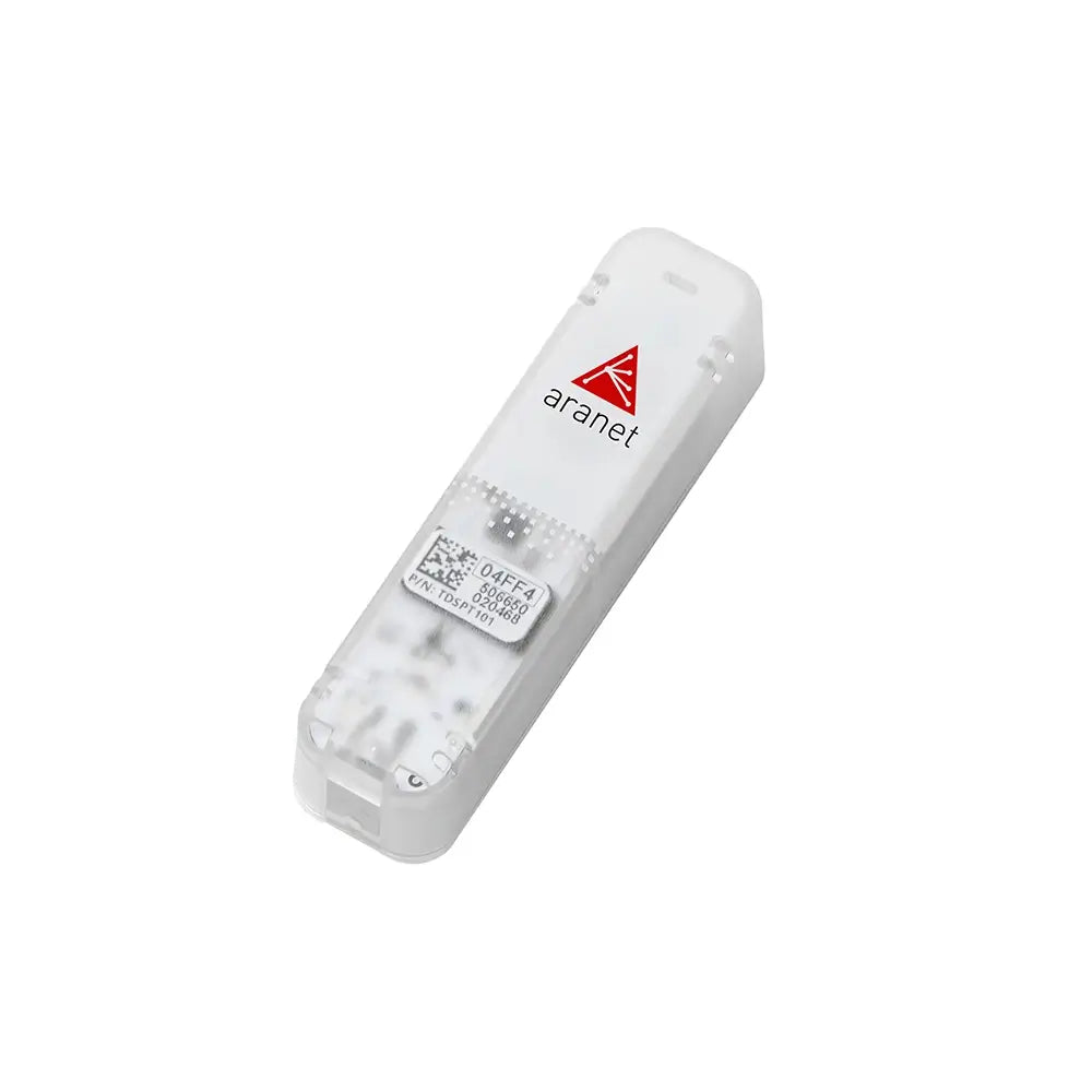 Aranet T/RH Mini iekštelpas temperatūras un relatīvā mitruma sensors.