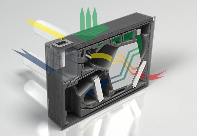 Heat recovery unit Valsir Ariosa DOT air flow