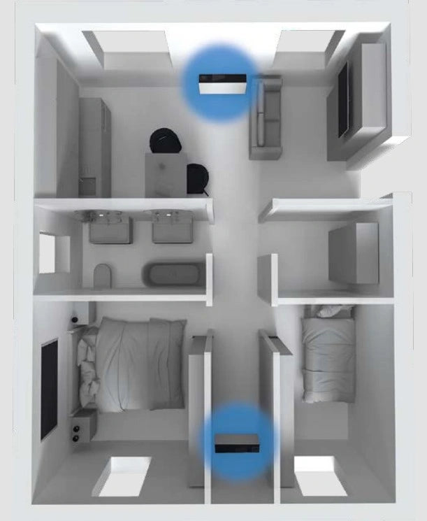 Two heat recovery units Valsir Ariosa DOT in living place