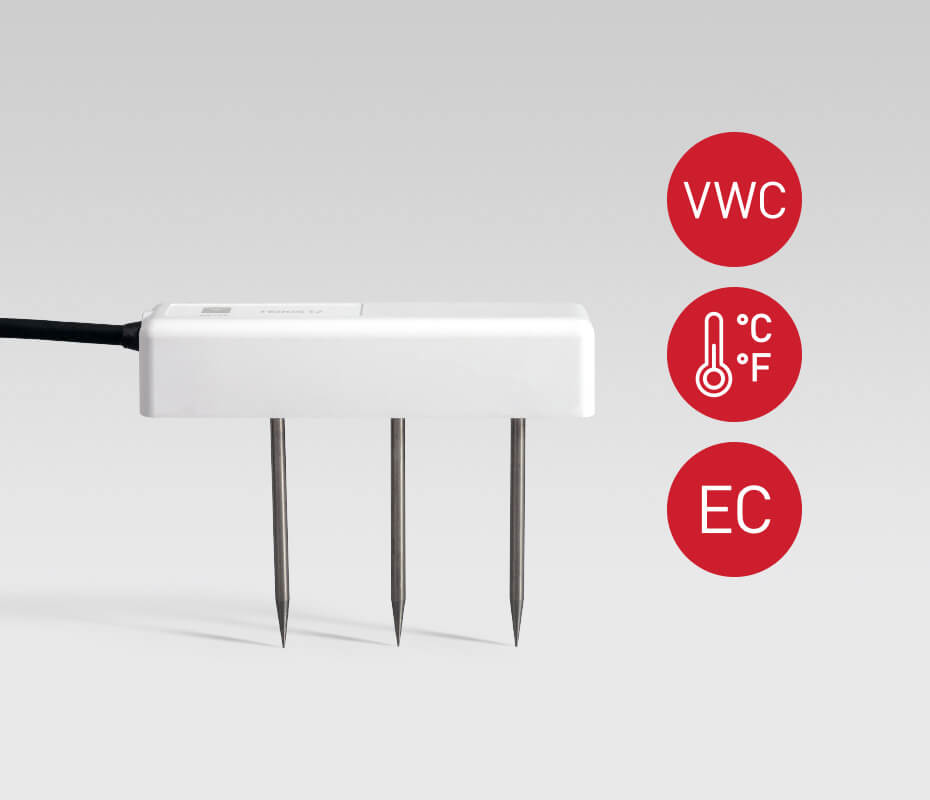 Aranet Soil VWC, EC and T for soil quality