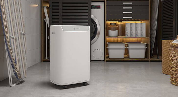 Olimpia Splendid Aquaria S1 10P air dehumidifier in room